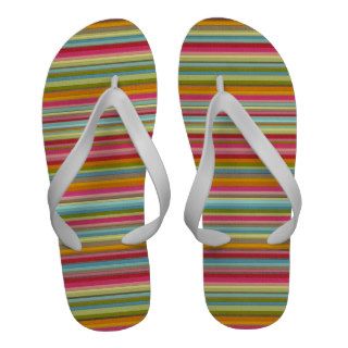Cute colorful lines design flip flops
