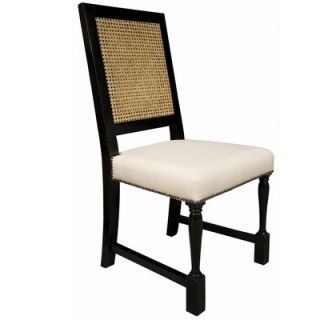 Noir Colonial Caning Side Chair