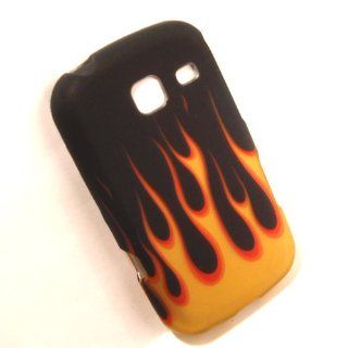 Samsung SCH S380c S380c Hard Black Flame Orange Yellow Case Skin Cover Mobile Phone Accessory Cell Phones & Accessories