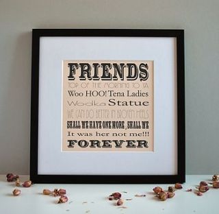 friend print by a touch of verse