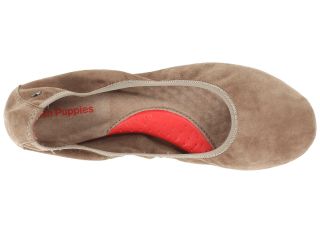 Hush Puppies Chaste Ballet Taupe Suede