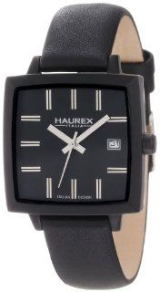 Haurex Italy Women's FK380DNN Compact W Square Black Leather Watch Watches