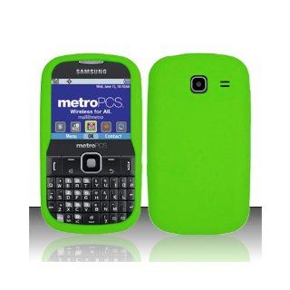 Green Soft Silicone Gel Skin Cover Case for Samsung Comment Freeform III 3 SCH R380 Cell Phones & Accessories