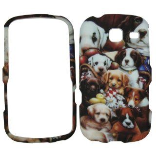 Puppies Faceplate Hard Case Protector for Tracfone Straight Talk Prepaid Cell Phone Samsung Sch s380c Cell Phones & Accessories