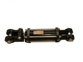 Prince W400240 Double Acting Tie Rod Hydraulic Cylinder, Clevis Mounting, Plated, 4" Bore, 24" Stroke, 2" Rod Diameter, 1/2" Thread, 1/2" NPTF Port