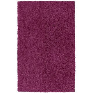 Hand loomed Purple Chenille Shag Rug (26 X 42)