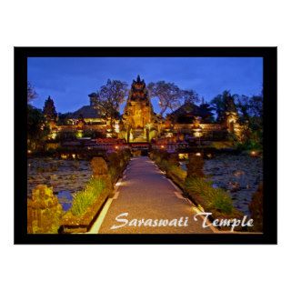 Poster (24"x18") Cafe Lotus Temple Ubud Bali