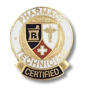Prestige Medical Emblem Pin, Pharmacy Technician, Certified Health & Personal Care
