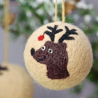 hanging reindeer bauble by lisa angel homeware and gifts
