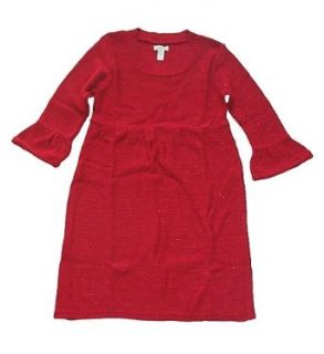 Limited Too Girls Metallic Sweater Dress, Red, 16 Clothing