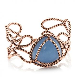 Studio Barse Angelite and Copper 7 1/4" Roped Cuff Bracelet