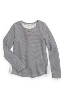 Splendid Stripe Long Sleeve Henley (Big Girls)