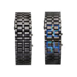 Black Stainless Steel Women's Lava LED Digital Bracelet Watch Women's More Brands Watches