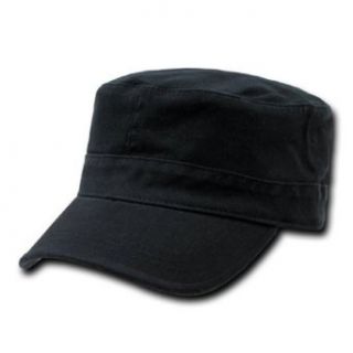 Decky Adjustable Cadet Baseball Cap (One Size, Black) at  Mens Clothing store