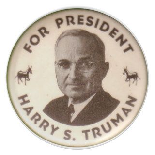 HARRY S. TRUMAN FOR PRESIDENT DINNER PLATES