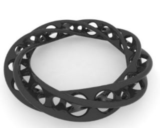 3D Printed Mobius Chain Bracelet, Black Stephen Nyberg 3D Printing