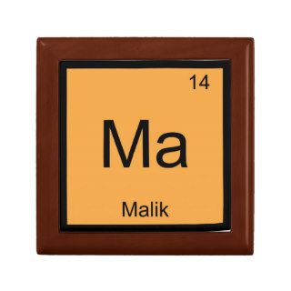 Malik Name Chemistry Element Periodic Table Gift Box
