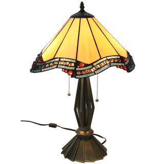 Tiffany Style "Citrine" Table Lamp Amora Lighting Tiffany Style