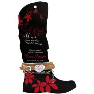 Sugar and Vine Caramel Boot Strap with Tattoo Heart with PEACE charm Shoes