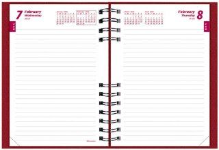 Brownline CoilPro 8 1/4 x 5 3/4 Inch Red Daily Untimed Journal (CB389C.RED)  Appointment Books And Planners 
