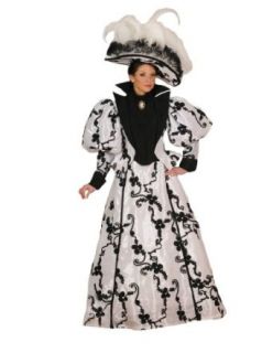 Women's Lacey Victorian Theater Costume Dress, White, Medium Clothing