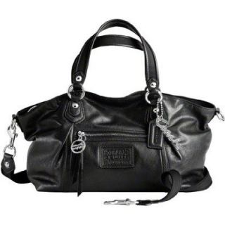 Coach Leather Rocker Convertiable Satchel Shoulder Hobo Bag Purse Tote 16285 Black Hobo Handbags Clothing