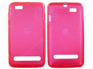 S Line TPU Protective Case Skin Cover for Motorola XT390 Rose Cell Phones & Accessories