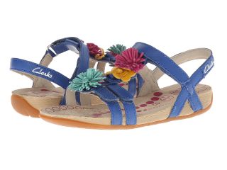 Clarks Kids Rio Flower Girls Shoes (Blue)