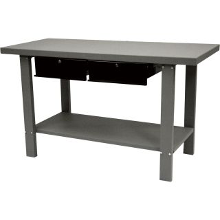 Homak 59in. Steel Workbench — 2 Drawers, Model# GW00550170  Workbenches