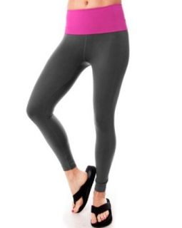 G2 Chic Women's Fitted Yoga Pants with Banded Waist(ACT PNT,WHT OS) Clothing