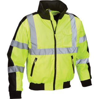 Utility Pro Waterproof Class 3 High-Visibility 3-Season Jacket with Teflon — Lime/Black, Medium, Model# UHV575-L-LIME  Safety Jackets