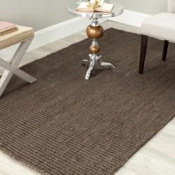 Hand woven Weaves Brown Fine Sisal Rug (6 Square)