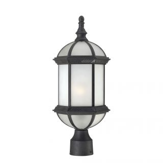 Nuvo Boxwood One light Textured Black 19 inch Post Outdoor Fixture