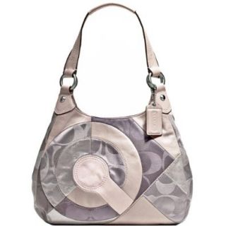 New Authentic COACH Signature Patchwork Taupe Leather Hobo Shoulder Bag w/COACH Receipt Shoes
