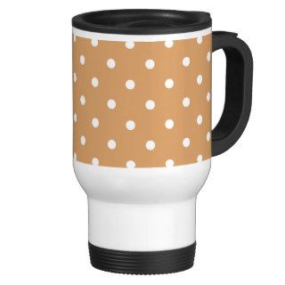 Brown and White Polka Dots Pattern. Mug