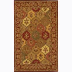 Hand tufted Multicolored Transitional Mandara Wool Rug (5 X 76)