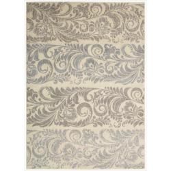 Nourison Utopia Ivory Contemporary Abstract Pattern Rug (36 X 56)