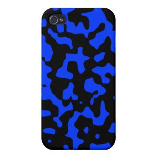 Black and Blue Camo  Cover For iPhone 4