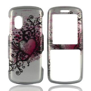 Talon Snap On Hard Design Phone Shell Case Cover for Samsung T401G (Grunge Heart) Cell Phones & Accessories