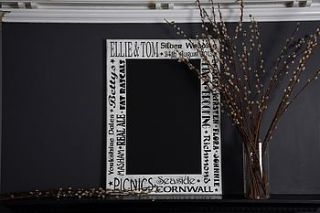 personalised chalkboard by yours by design