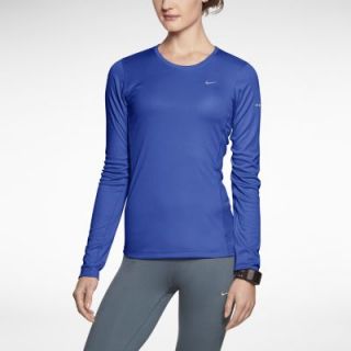 Nike Miler Long Sleeve Womens Running Shirt   Hyper Cobalt