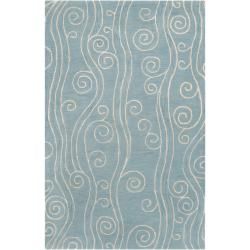 Somerset Bay Hand tufted Bacelot Bay Grey Beach Inspired Casual Wool Rug (8 X 11)