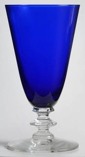 Morgantown Radiant Blue Juice Glass   Stem #7685, Cobalt  Bowl,Clear Stem