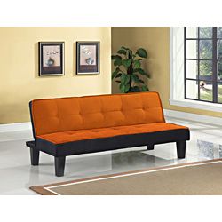 Acme Hamar Orange Adjustable Sofa Black Size Full