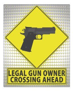 GUN ammo street sign funny revolver / 2nd amendment rights mancave gameroom wall decor 402  Yard Signs  Patio, Lawn & Garden