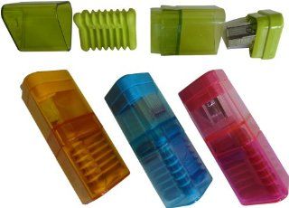 Kum 402.11.21 Correc Tri M1 Metal Triangular Sharpener and Eraser, Colors Vary   Pencil Sharpeners