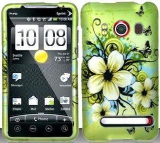 TRENDE   Hawaiian Flower Hard Snap On Case Cover Faceplate Protector for HTC Evo 4G Sprint + Free Texi Gift Box Cell Phones & Accessories