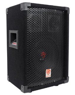 Rockville RSG 8 Single 8" 300 Watts Peak/100 Watts RMS 8 Ohm Carpeted Passive Loudspeaker with Two 3" Piezo Bullet Tweeters and a 1.5" High Temperature Voice Coil For Amazing Performance Musical Instruments