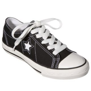 Kids Converse One Star Canvas Oxford Shoe   Black 3