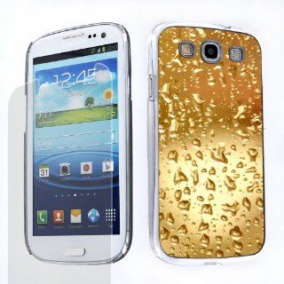 Duo Package Hard Cover Case (Droplets/Gold) + One Tough Shield (TM) Clear Screen Protector for Samsung Galaxy S III S3 Cell Phones & Accessories